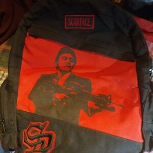Scarface Tony Montana Black and Red Backpack By BIOWORLD